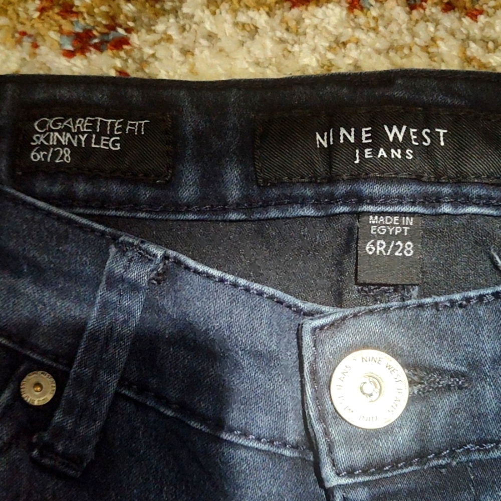 Nine West Jeans Cigarette Fit Skinny Leg Size 6 Regular Size 28 - Picture 2 of 7